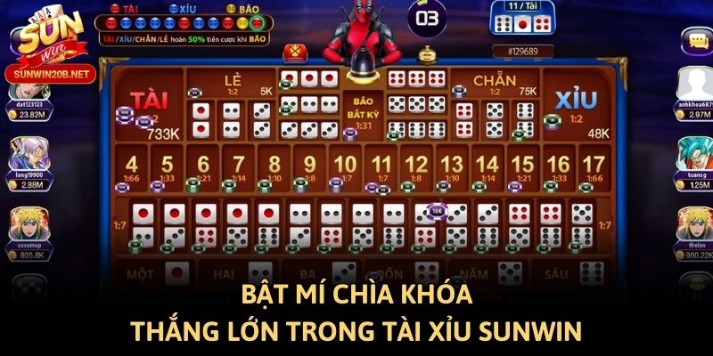 Bật mí chìa khóa thắng lớn trong tài xỉu Sunwin
