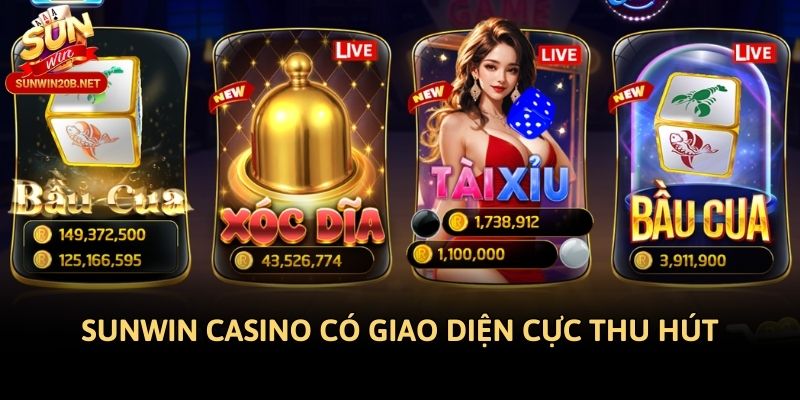 Sunwin casino có giao diện cực thu hút