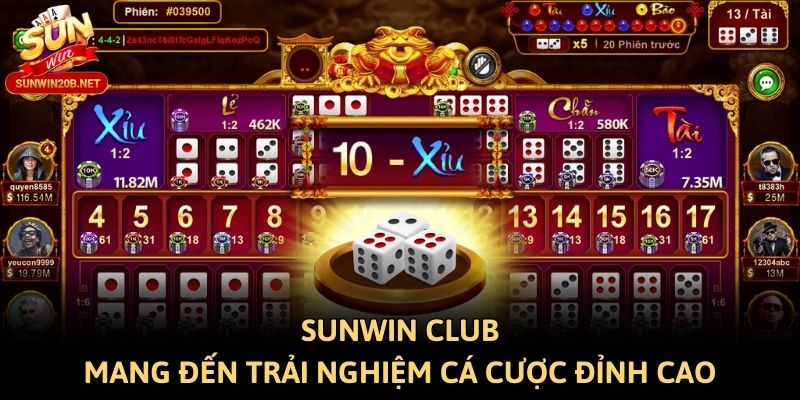 Sunwin club mang đến trải nghiệm cá cược đỉnh cao